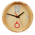 Bamboo Round Wall Clock for Home Decoration